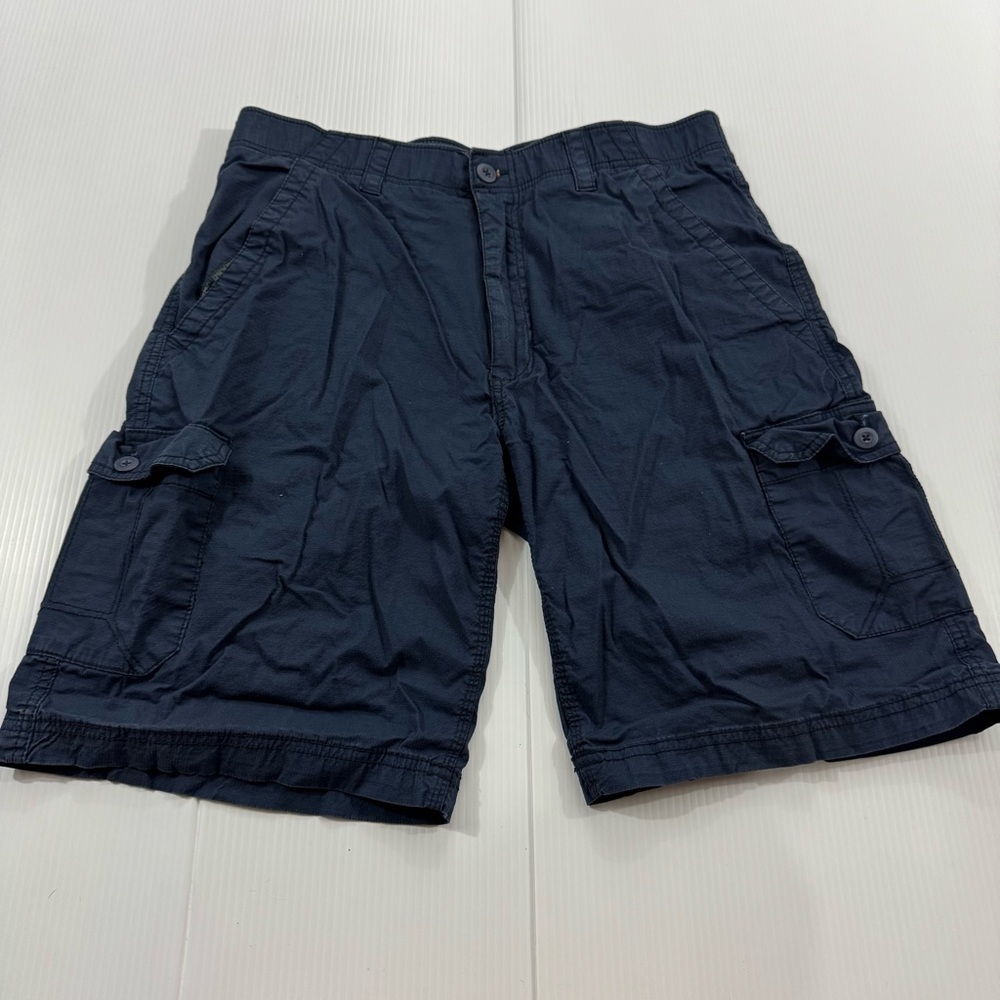 J79. Men's Dark Blue Cargo Shorts (34)